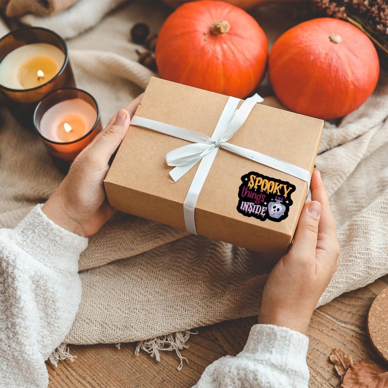 WUZYOU Halloween Business Stickers with Spooky Mail Shipping Labels and Package Seals for Online Store Sellers, Small Businesses and Witchy Shops, Cute Design for Mail Decor, 200 PCS - Image 5
